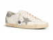 Женские кеды Golden Goose Super-Star With Silver Swarovski Crystal Star And Heel Tab