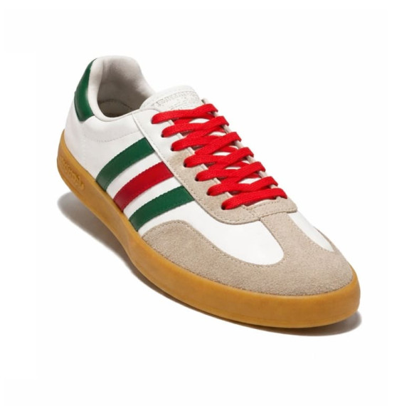 Женские кеды Gucci x Adidas Gazelle Leather White