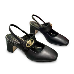 Valentino Leather Pumps Matt Black