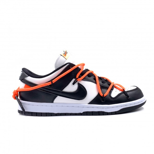 Мужские кроссовки Off-White x Nike Dunk Low Black&amp;White