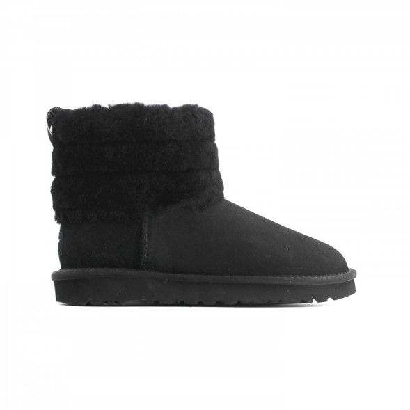 Женские мини угги Fluff Mini Quilted Logo Boot Black