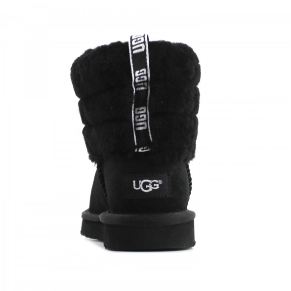 Женские мини угги Fluff Mini Quilted Logo Boot Black