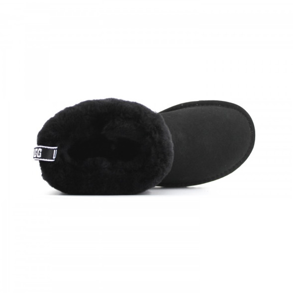 Женские мини угги Fluff Mini Quilted Logo Boot Black