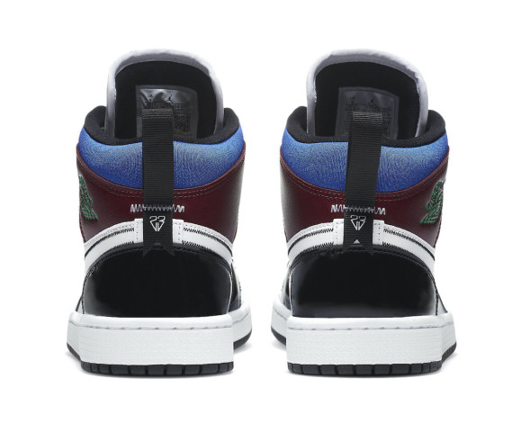 Унисекс кроссовки Nike Air Jordan 1 Mid SE Black White Multi-Color