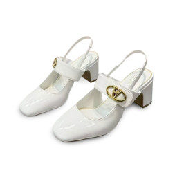 Valentino Leather Pumps Lacquered White
