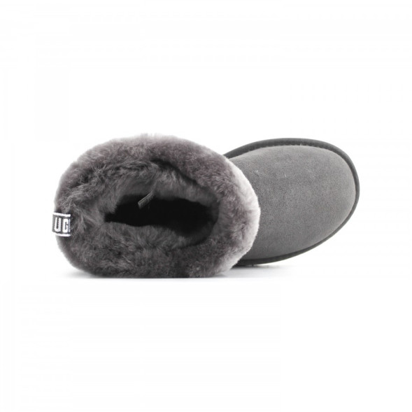 Женские мини угги Fluff Mini Quilted Logo Boot Grey