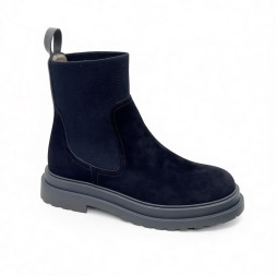Brunello Cucinelli Suede Chelsea Boot Black