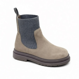 Brunello Cucinelli Suede Chelsea Boot Sand