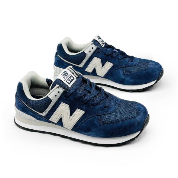 Мужские кроссовки New Balance 574 Man Suede Navy/Beige