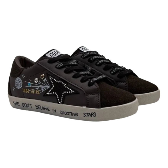 Женские кеды Golden Goose Super Star Brown Music