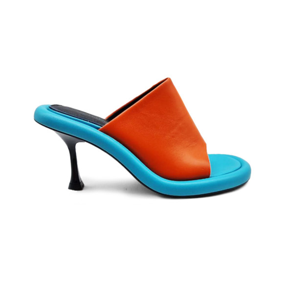 Женские мюли JW Anderson Bumper-Tube Orange/Blue