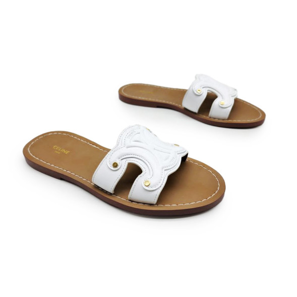 Женские шлепки Celine Flip-flops White