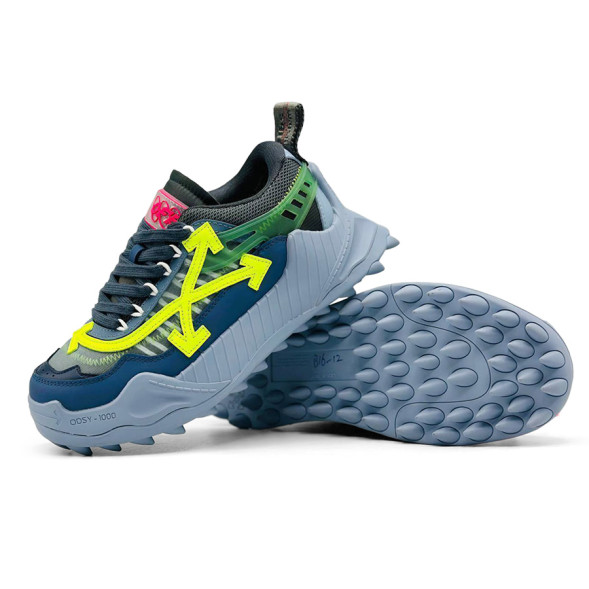 Женские кроссовки Off-White ODSY-1000 Woman Navy/Yellow