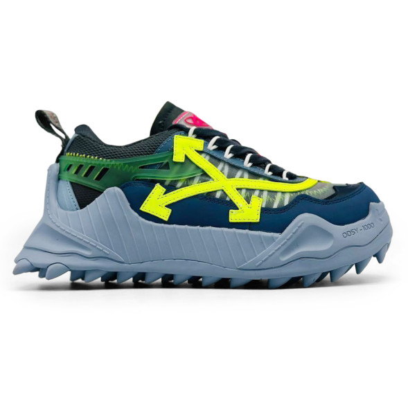 Женские кроссовки Off-White ODSY-1000 Woman Navy/Yellow