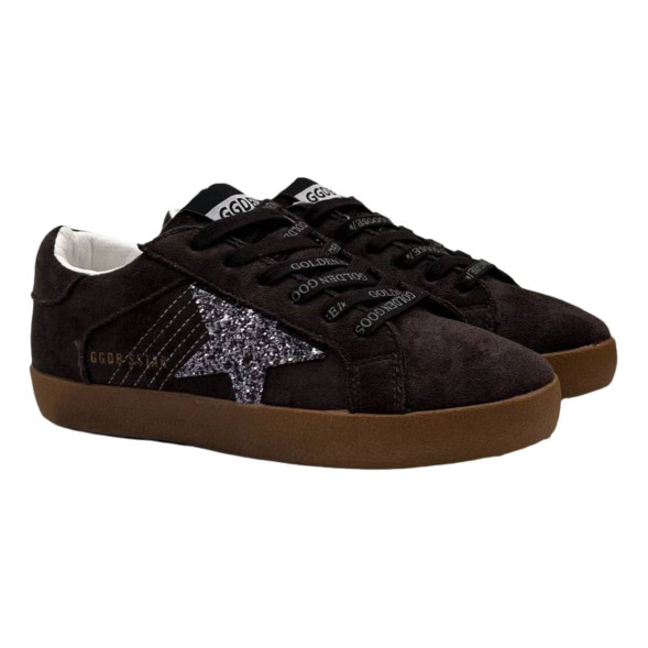 Женские кеды Golden Goose Super Star Suede Brown