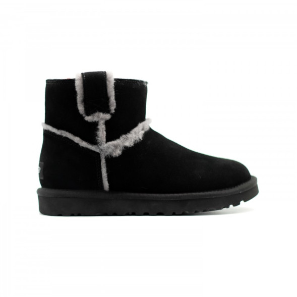 Женские мини угги Mini Spill Seam Black