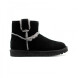 Женские мини угги Mini Spill Seam Black