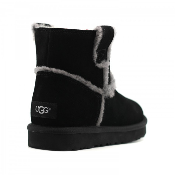 Женские мини угги Mini Spill Seam Black