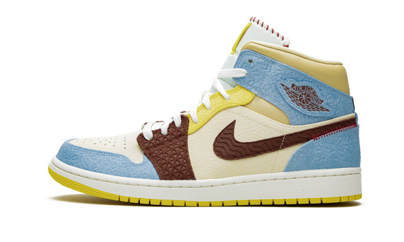 Унисекс кроссовки Nike Air Jordan 1 Mid SE Fearless Maison Chateau Rouge