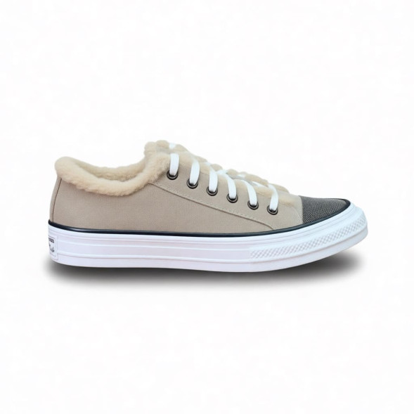 Женские зимние кеды Brunello Cucinelli Winter Sneakers Beige