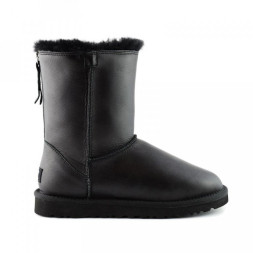 Short One Zip Black Leather - кожаные