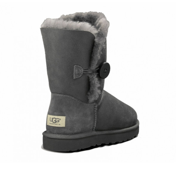 Женские угги с пуговицей Bailey Button Metallic Grey