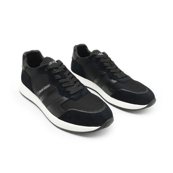 Унисекс кроссовки Calvin Klein Black Leather Textile