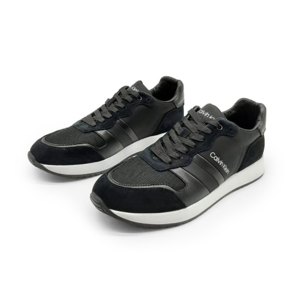 Унисекс кроссовки Calvin Klein Black Leather Textile