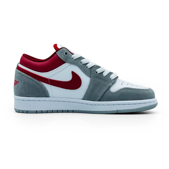 Унисекс кроссовки Nike Air Jordan 1 Low Se White Grey Red