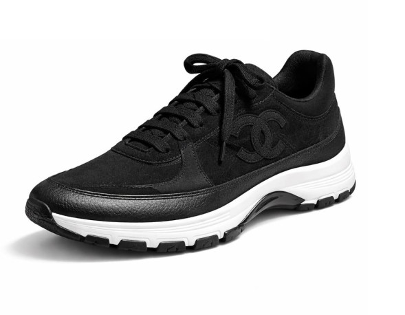 Женские кроссовки Chanel Metiers D'art Laminated and Suede Calfskin Sneakers Black
