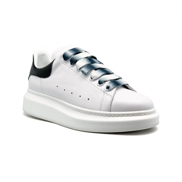 Женские кроссовки Alexander McQueen Luxe Glitter White-Black
