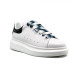 Женские кроссовки Alexander McQueen Luxe Glitter White-Black