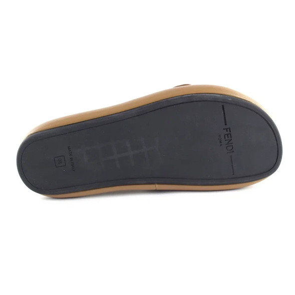 Женские шлёпанцы Fendi Slippers Brown