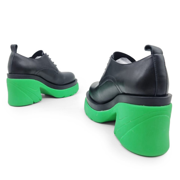 Женские лоферы Bottega Veneta Black/Green