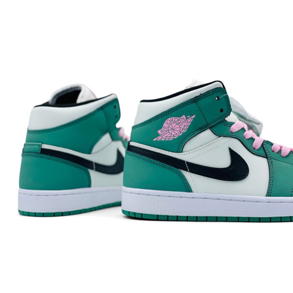 Унисекс кроссовки Nike Air Jordan 1 Green/White