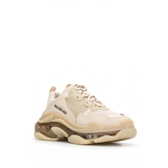 Женские кроссовки Balensiaga Triple S CLEAR SOLE IN WHITE