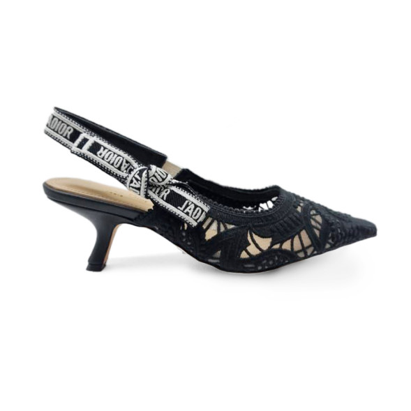Женские босоножки Dior Textile Knitted Transparent Black
