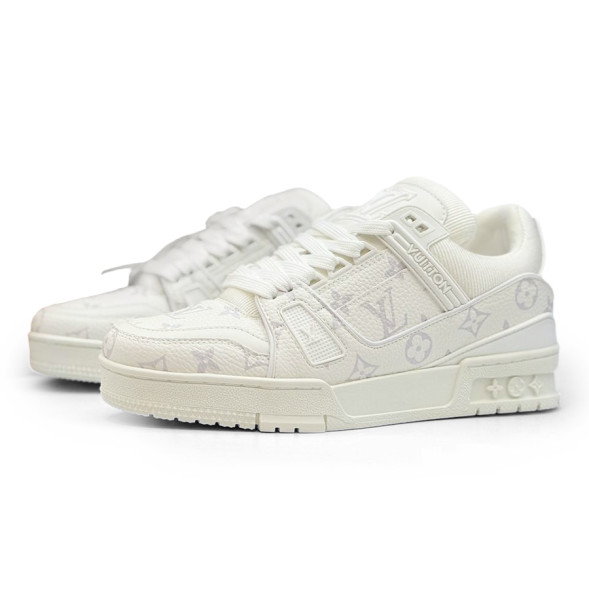 Женские кроссовки Louis Vuitton Trainer White Monogram