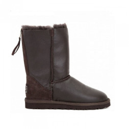 Short Zip Metallic Chocolate