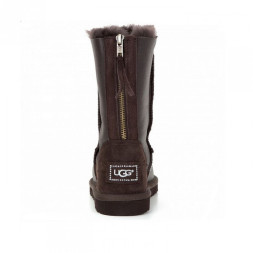 Short Zip Metallic Chocolate