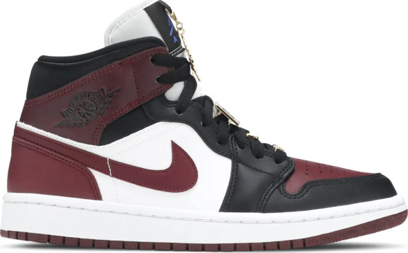 Женские кроссовки Nike Wmns Air Jordan 1 Mid SE 'Gold Pendants'