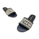 Женские босоножки Dior Flip-flops Textile White/Black