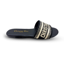 Dior Flip-flops Textile White/Black