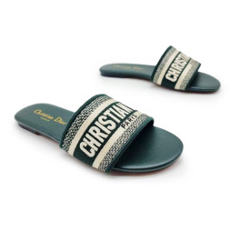 Dior Flip-flops Textile White/Green