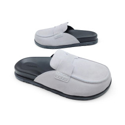 Hermes Sabo Suede White