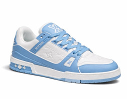 Louis Vuitton Trainer Maxi Skateboard Shoes Low-Top White/Blue