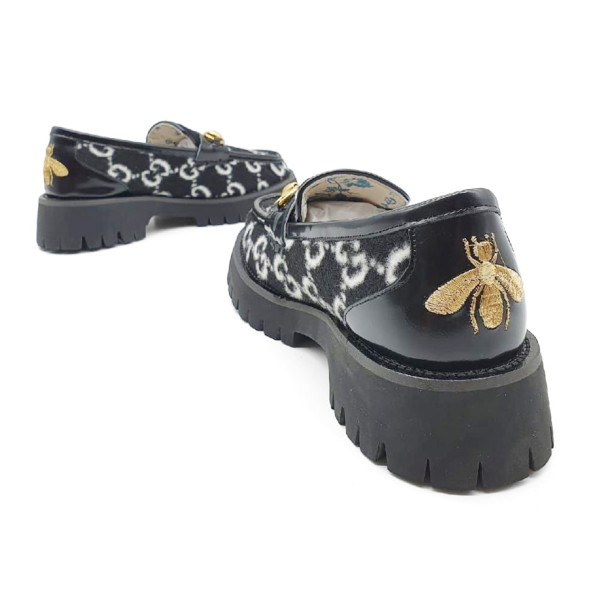 Женские лоферы Gucci Loafers Black/White