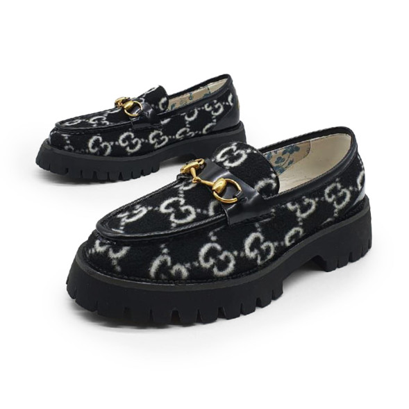 Женские лоферы Gucci Loafers Black/White