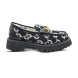 Женские лоферы Gucci Loafers Black/White