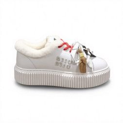 Miu Miu Winter Sneakers Platform White